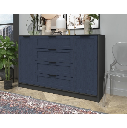 Тумба Тренд КТ-Т160 (Антрацит ЛДСП/ Дуб королевский ЛМДФ) Ш1600 В1020 Г451